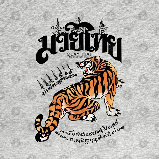 Muay Thai Sak Yant Tiger by KewaleeTee